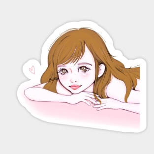 Chillaxing Girl Sticker